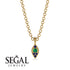 Milgrain Sapphire Necklace - Jessie No. 64