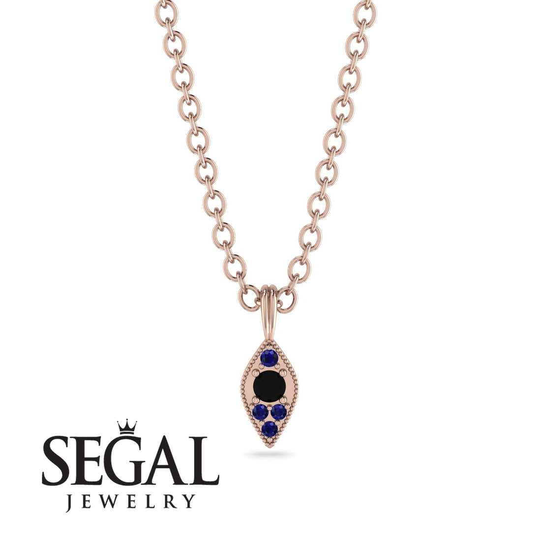 Milgrain Sapphire Necklace - Jessie No. 68