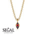 Milgrain Sapphire Necklace - Jessie No. 70