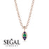 Milgrain Sapphire Necklace - Jessie No. 65
