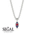 Milgrain Sapphire Necklace - Jessie No. 72