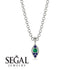 Milgrain Sapphire Necklace - Jessie No. 66