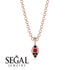 Milgrain Black Diamond Necklace - Jessie No. 41