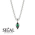 Milgrain Black Diamond Necklace - Jessie No. 36