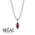 Milgrain Black Diamond Necklace - Jessie No. 42