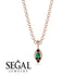 Milgrain Black Diamond Necklace - Jessie No. 35