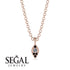 Milgrain Black Diamond Necklace - Jessie No. 32