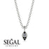 Milgrain Black Diamond Necklace - Jessie No. 33