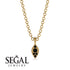 Milgrain Black Diamond Necklace - Jessie No. 37