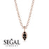 Milgrain Black Diamond Necklace - Jessie No. 38