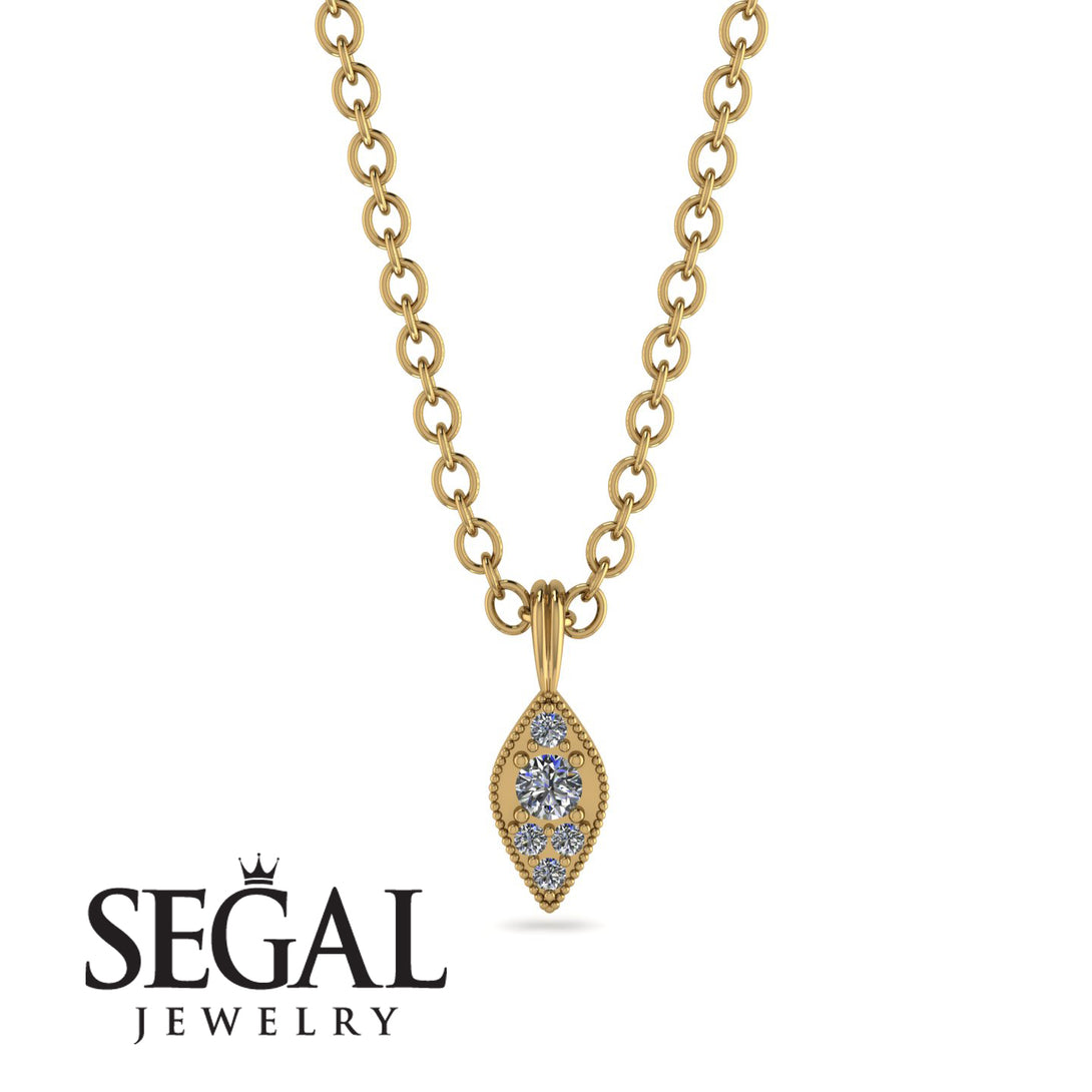 Milgrain Diamond Necklace - Jessie No. 1