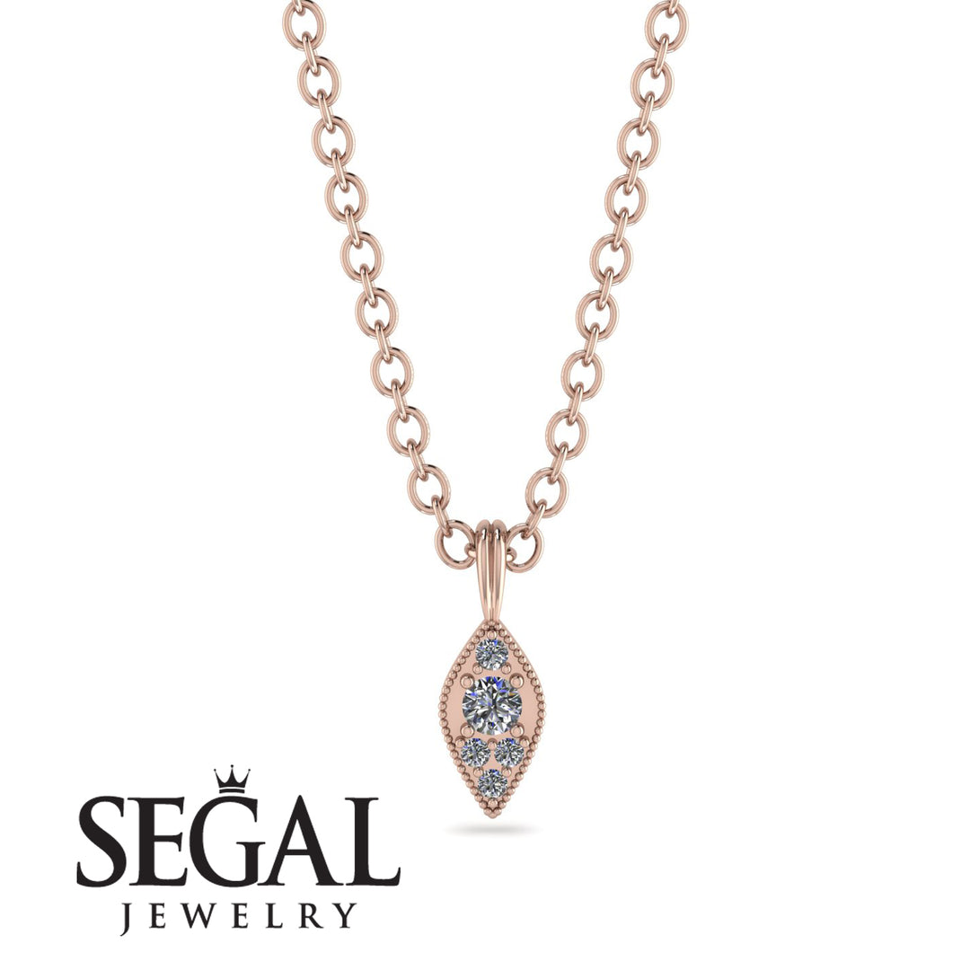Milgrain Diamond Necklace - Jessie No. 2