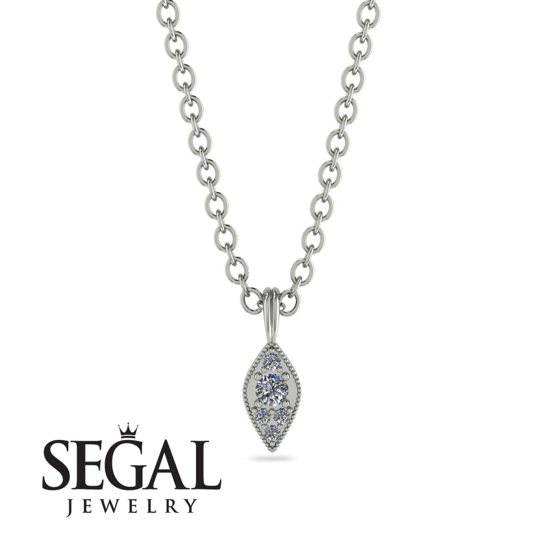 Milgrain Diamond Necklace - Jessie No. 3