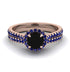 Milgrain Halo Black Diamond Bridal Set - Betty No. 68
