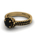 Milgrain Halo Black Diamond Bridal Set - Betty No. 37 image 3