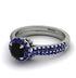 Milgrain Halo Black Diamond Bridal Set - Betty No. 69 image 3