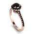 Milgrain Halo Black Diamond Ring - Betty No. 38 image 1