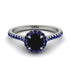 Milgrain Halo Black Diamond Ring - Betty No. 69