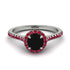 Milgrain Halo Black Diamond Ring - Betty No. 54 image 2