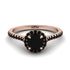 Milgrain Halo Black Diamond Ring - Betty No. 38 image 2