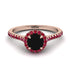 Milgrain Halo Black Diamond Ring - Betty No. 53