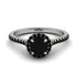 Milgrain Halo Black Diamond Ring - Betty No. 39