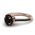 Milgrain Halo Black Diamond Ring - Betty No. 38