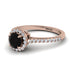 Milgrain Halo Black Diamond Ring - Betty No. 8 image 3