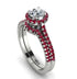 Milgrain Halo Diamond Bridal Set - Betty No. 48