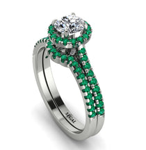 Milgrain Halo Diamond Bridal Set - Betty No. 18 image 1