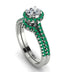 Milgrain Halo Diamond Bridal Set - Betty No. 18