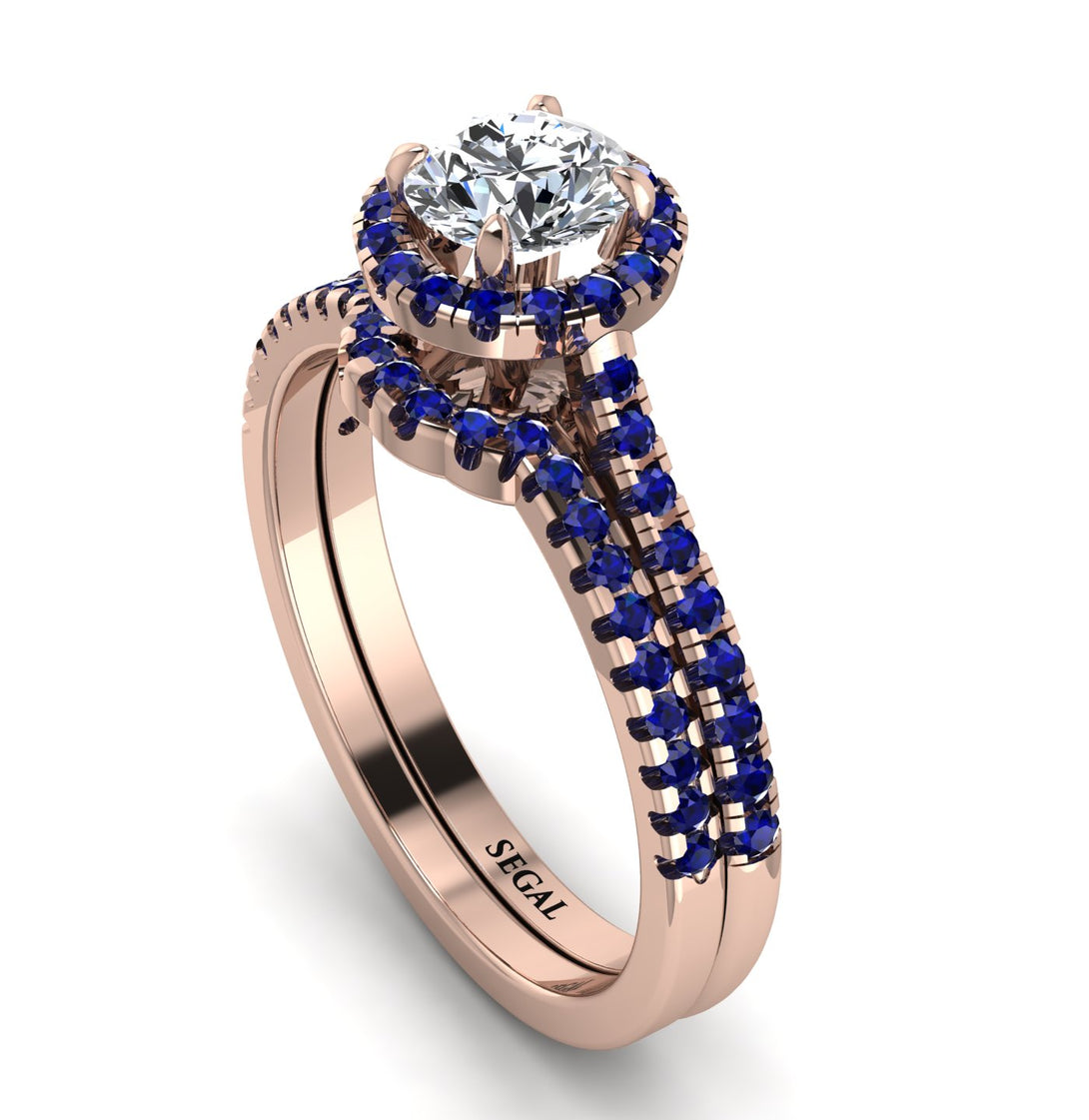 Milgrain Halo Diamond Bridal Set - Betty No. 62