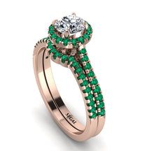 Milgrain Halo Diamond Bridal Set - Betty No. 17 image 1