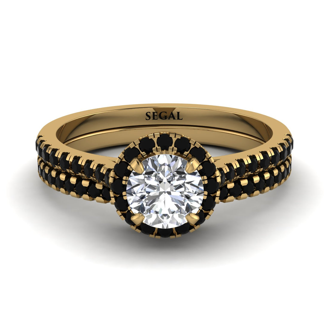 Milgrain Halo Diamond Bridal Set - Betty No. 31