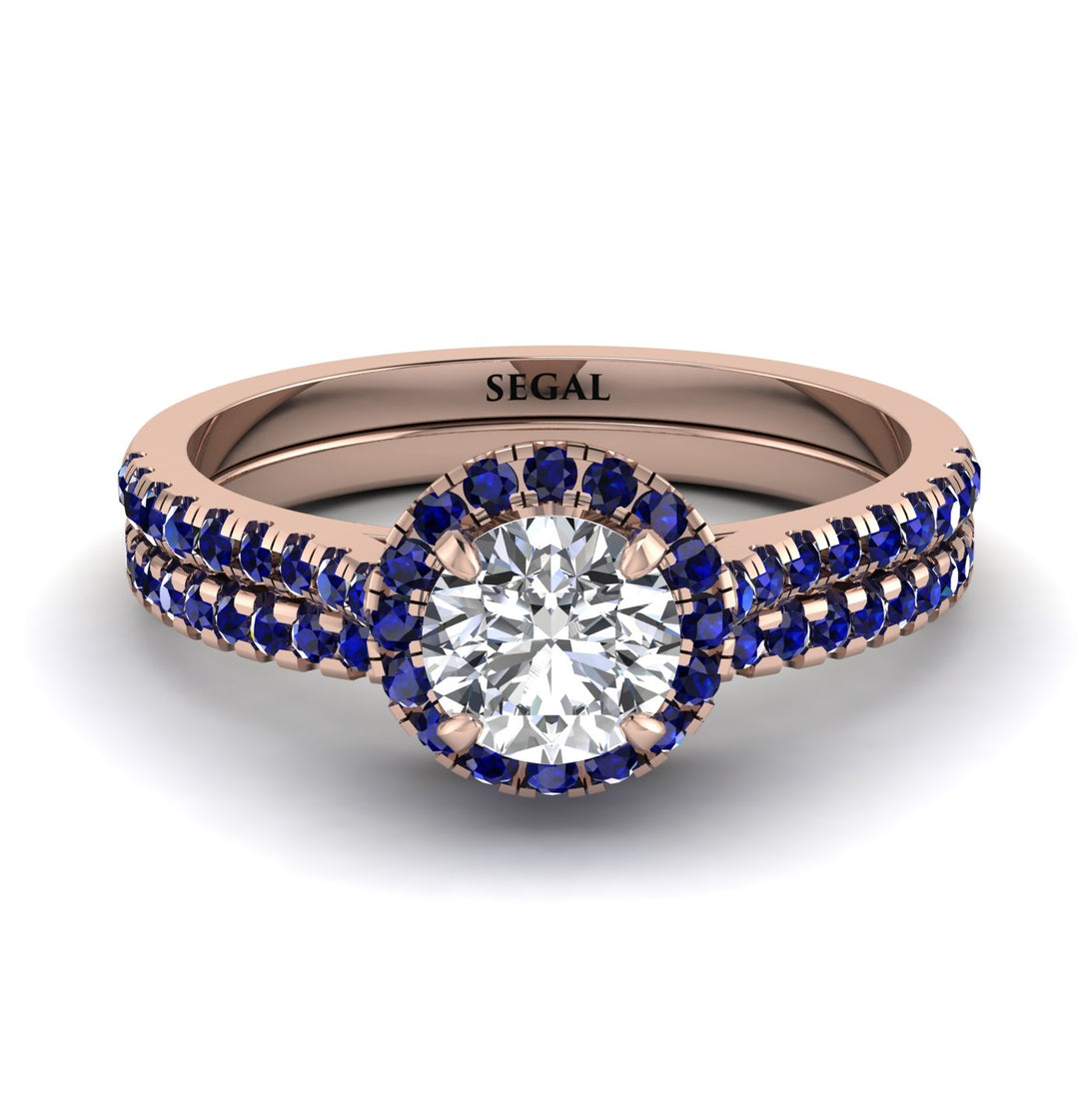 Milgrain Halo Diamond Bridal Set - Betty No. 62