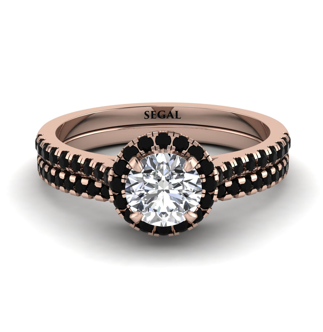 Milgrain Halo Diamond Bridal Set - Betty No. 32