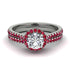 Milgrain Halo Diamond Bridal Set - Betty No. 48