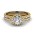 Milgrain Halo Diamond Bridal Set - Betty No. 1