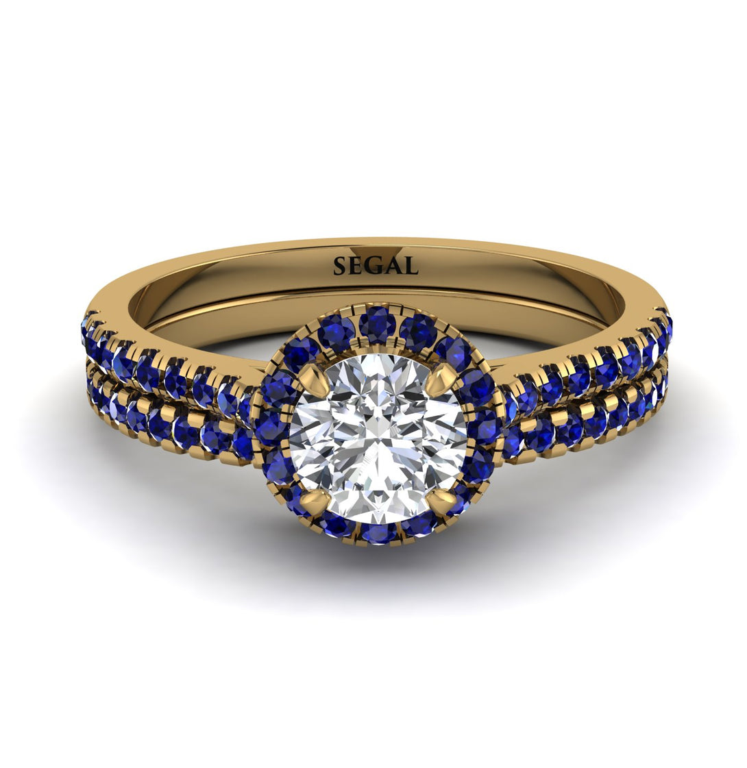 Milgrain Halo Diamond Bridal Set - Betty No. 61