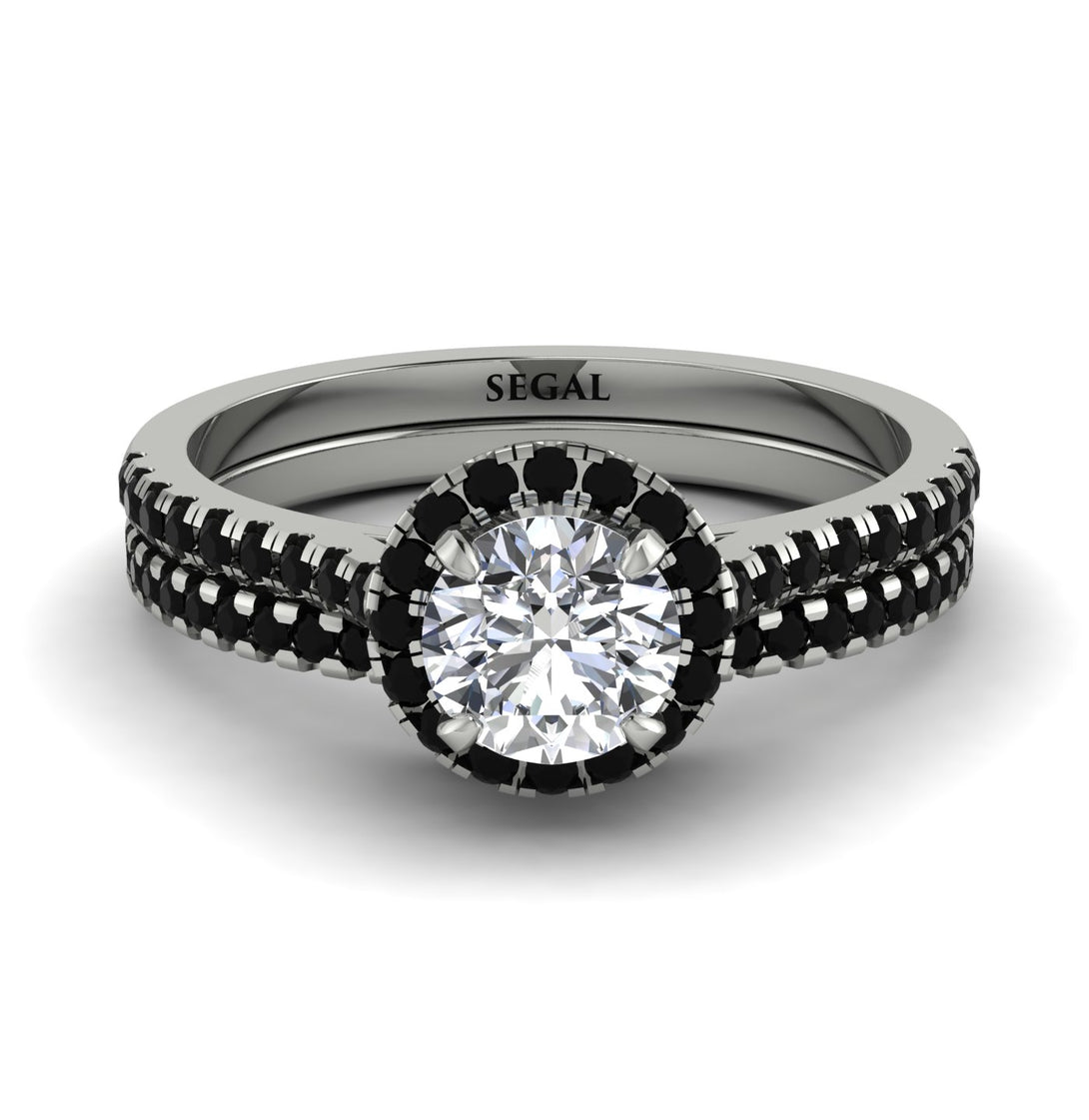 Milgrain Halo Diamond Bridal Set - Betty No. 33