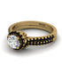 Milgrain Halo Diamond Bridal Set - Betty No. 31 image 3