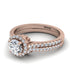 Milgrain Halo Diamond Bridal Set - Betty No. 2