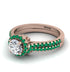 Milgrain Halo Diamond Bridal Set - Betty No. 17