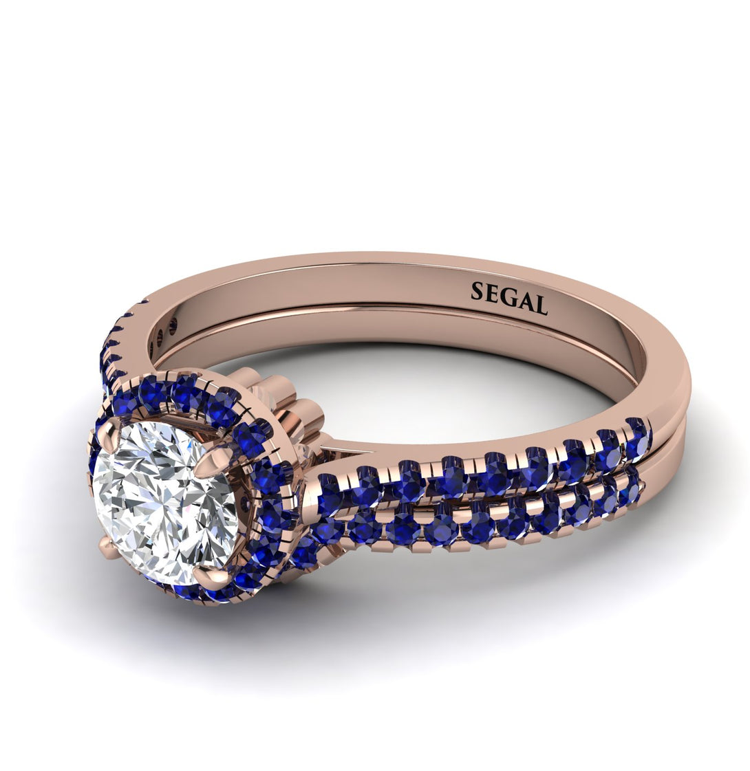 Milgrain Halo Diamond Bridal Set - Betty No. 62