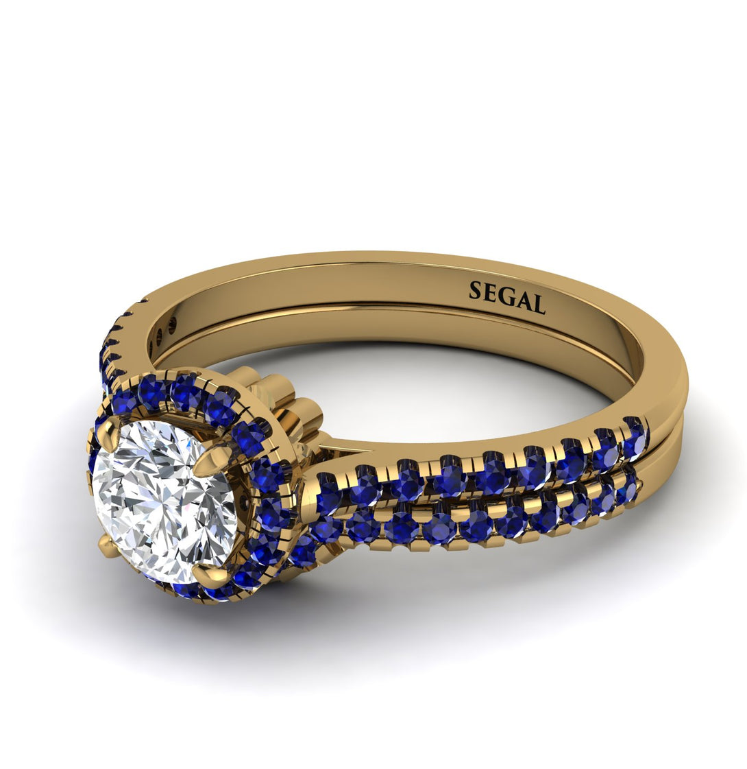 Milgrain Halo Diamond Bridal Set - Betty No. 61