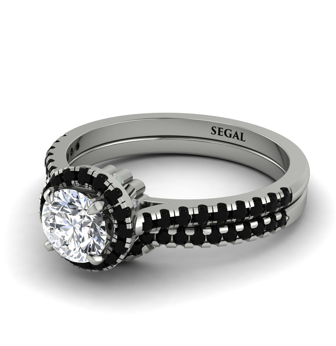 Milgrain Halo Diamond Bridal Set - Betty No. 33