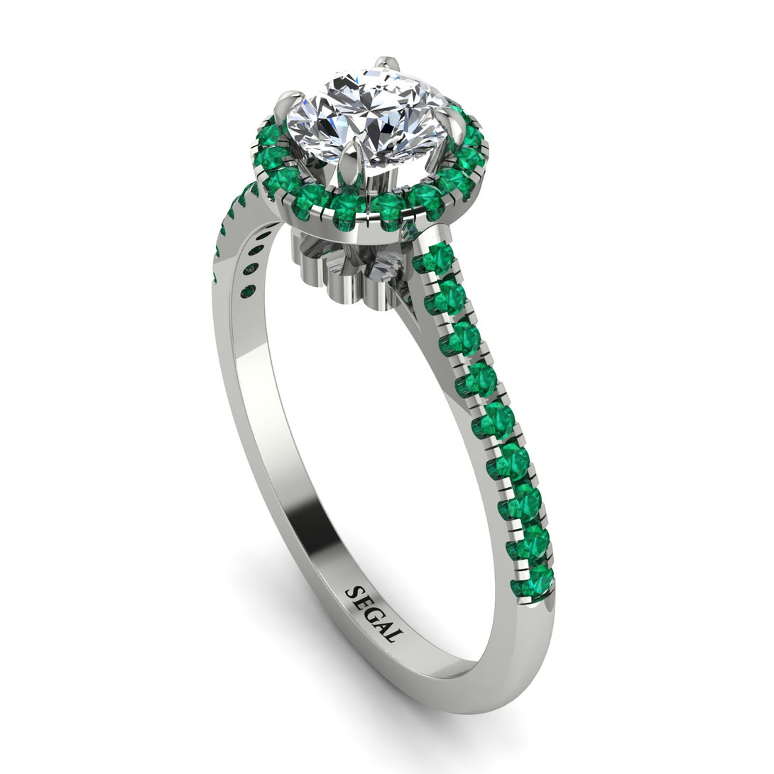 Milgrain Halo Diamond Ring - Betty No. 18