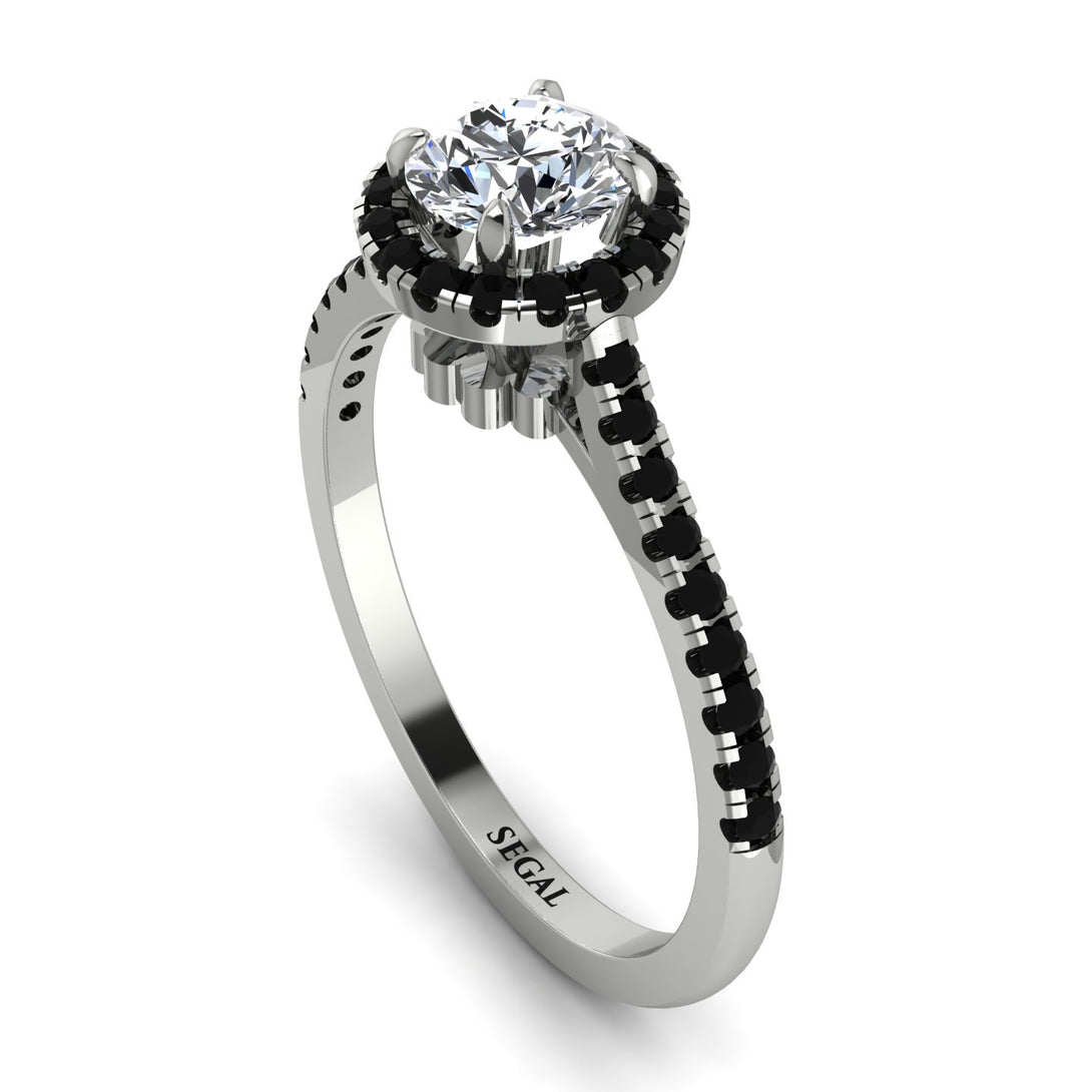 Milgrain Halo Diamond Ring - Betty No. 33