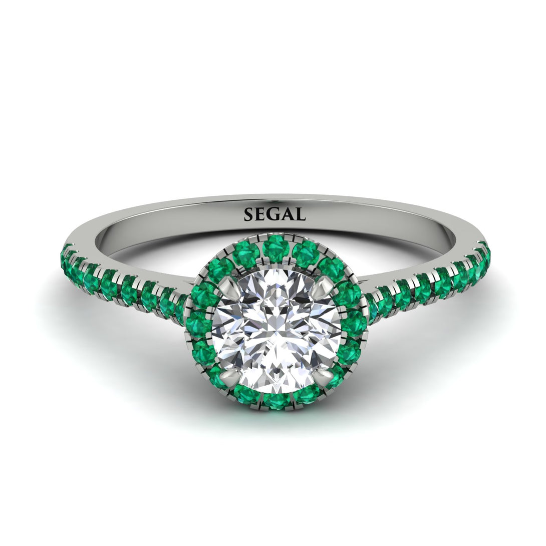 Milgrain Halo Diamond Ring - Betty No. 18