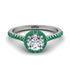 Milgrain Halo Diamond Ring - Betty No. 18